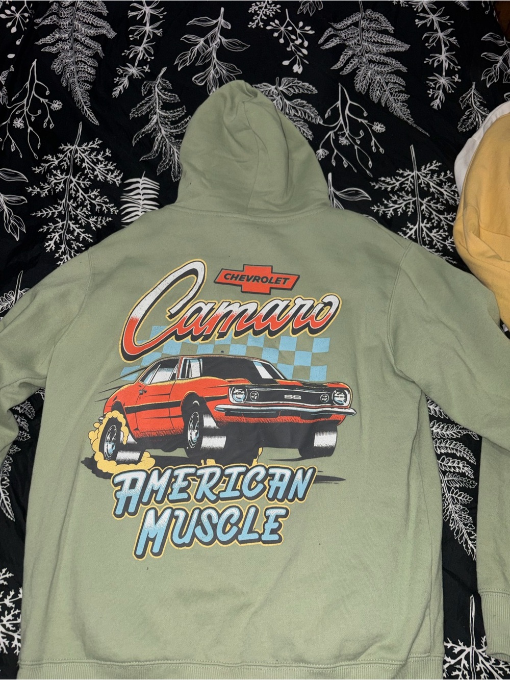 Chevrolet Camaro Graphic Hoodie - Sage Green